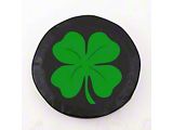 4-Leaf Clover Spare Tire Cover with Camera Port; Black (18-25 Jeep Wrangler JL)