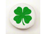 4-Leaf Clover Spare Tire Cover with Camera Port; White (18-25 Jeep Wrangler JL)