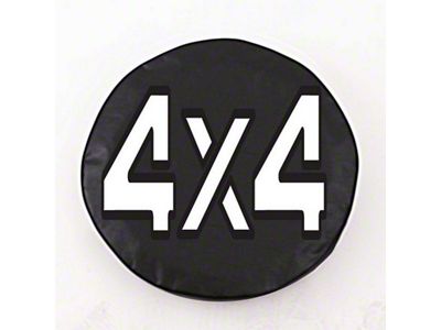 4x4 Spare Tire Cover; Black (66-18 Jeep CJ5, CJ7, Wrangler YJ, TJ & JK)