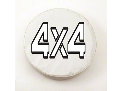4x4 Spare Tire Cover; White (66-18 Jeep CJ5, CJ7, Wrangler YJ, TJ & JK)