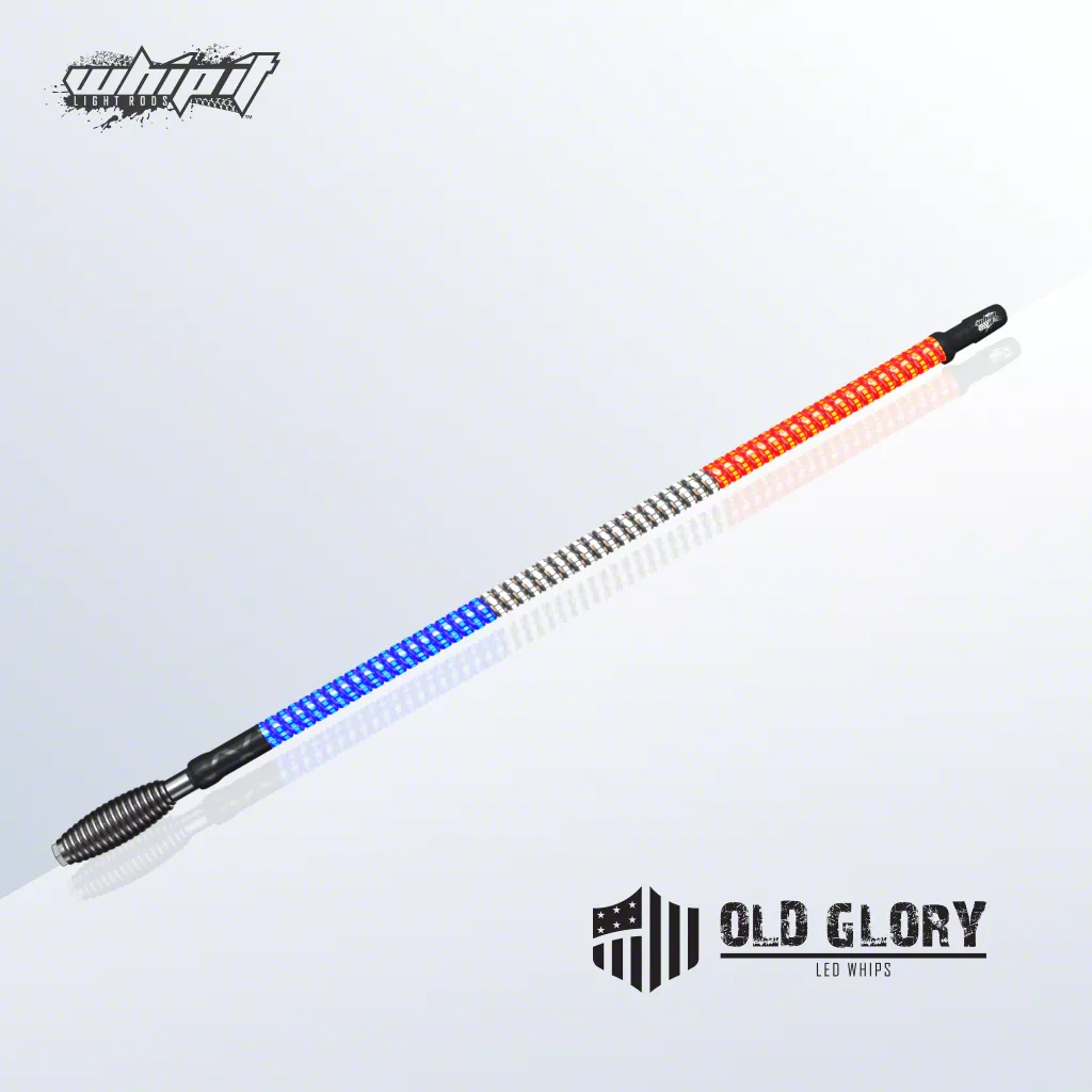 Jeep Wrangler 5-Foot Radiant Light Rods; Red/White/Blue (Universal ...