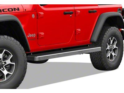 5-Inch iStep Running Boards; Hairline Silver (18-25 Jeep Wrangler JL 4-Door)