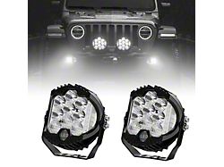 5-Inch Round LED Lights; White; Spot Beam (Universal; Some Adaptation May Be Required)