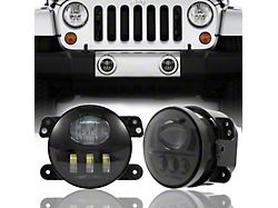 5D Lens LED Fog Lights; Black (97-18 Jeep Wrangler TJ & JK)