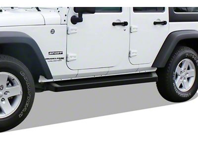 6-Inch iRunning Boards; Black (07-18 Jeep Wrangler JK 4-Door)