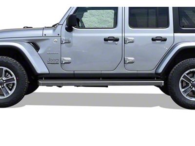 6-Inch iStep Running Boards; Hairline Silver (18-25 Jeep Wrangler JL 4-Door)