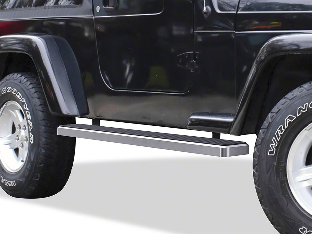 Jeep Wrangler 6Inch iStep Running Boards; Hairline Silver (8706 Jeep