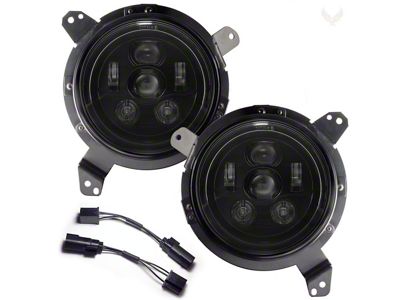 7-Inch Gen III Round LED Projector Headlights; Black Housing; Clear Lens (18-25 Jeep Wrangler JL)