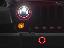 7-Inch RGB LED Headlights with 4-Inch Fog Lights; Black Housing; Clear Lens (76-86 Jeep CJ7; 97-18 Jeep Wrangler TJ & JK)