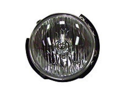 Replacement 7-Inch Round Halogen Headlight; Chrome Housing; Clear Lens; Driver Side (07-18 Jeep Wrangler JK)
