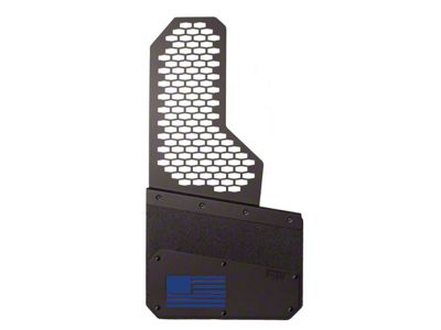 8-Inch Merica Mud Flaps with Rekmesh; Front or Rear; Blue (Universal; Some Adaptation May Be Required)