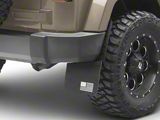 REK-mesh X Merica Universal Offset Standard 12-Inch Wide Mud Flaps with White Logo; Front or Rear (Universal; Some Adaptation May Be Required)