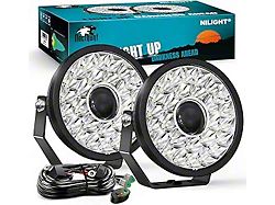 9-Inch White LED Off-Road Driving Lights with DRL; Spot Beam (Universal; Some Adaptation May Be Required)