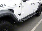 A-Style Running Boards; Black (07-18 Jeep Wrangler JK 2-Door)