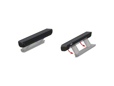 ActionTrac Powered Running Boards without Mounting Brackets; Carbide Black (18-25 Jeep Wrangler JL 2-Door)