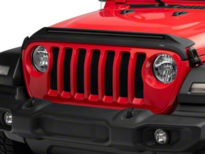 Aeroskin LightShield Hood Protector; Black (18-25 Jeep Wrangler JL)