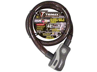 Alarmed Lock and Quadra-Braid Cable; 48-Inch