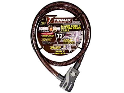 Alarmed Lock and Quadra-Braid Cable; 72-Inch