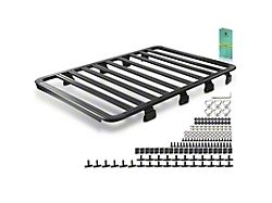 Aluminum Alloy Roof Rack Platform; 78-Inch x 55-Inch; Black (18-23 Jeep Wrangler JL 4-Door w/ Side Rails)