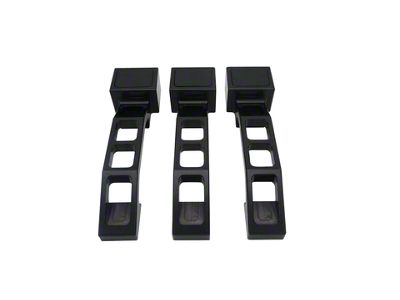 Royal Hooks Aluminum Door Handles; Black (07-18 Jeep Wrangler JK 2-Door)
