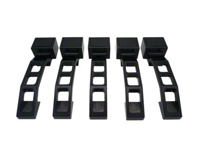 Royal Hooks Aluminum Door Handles; Black (07-18 Jeep Wrangler JK 4-Door)