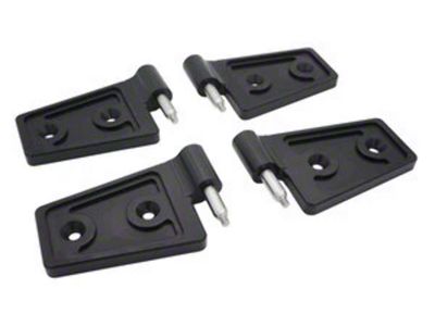 Royal Hooks Aluminum Door Hinges; Black (07-18 Jeep Wrangler JK)
