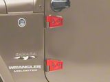 Royal Hooks Aluminum Door Hinges; Red (07-18 Jeep Wrangler JK)