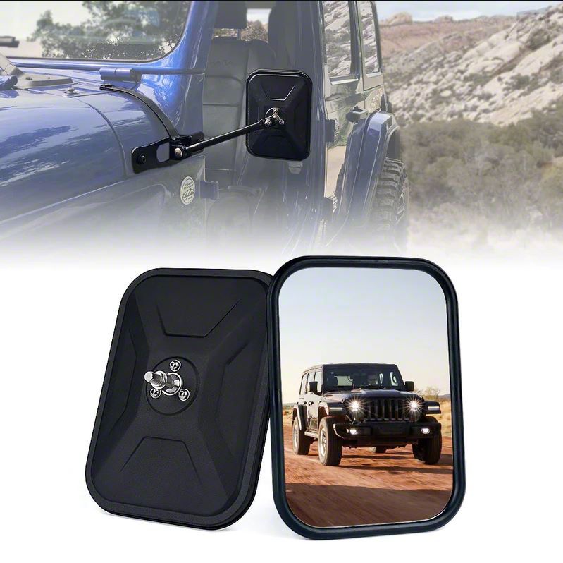 For Jeep Wrangler YJ TJ JK JKU Door-Off Hinge Mirrors Rearview - Foto 8