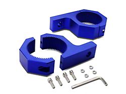 Aluminum Fog Light Brackets; Blue (Universal; Some Adaptation May Be Required)