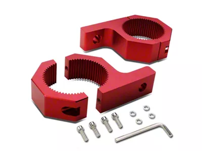 Aluminum Fog Light Brackets; Red (Universal; Some Adaptation May Be Required)