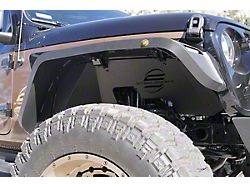 Aluminum Front Fender Liners; Fine Textured Black (18-26 Jeep Wrangler JL)