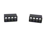 Royal Hooks Aluminum Hood Bumps; Black (97-18 Jeep Wrangler TJ & JK)
