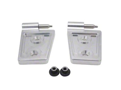 Royal Hooks Aluminum Hood Hinges; Raw (07-18 Jeep Wrangler JK)