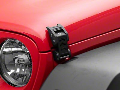 Aluminum Hood Latch Kit; Black (07-25 Jeep Wrangler JK & JL)