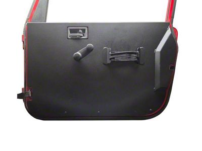 Aluminum Interior Door Panels; Black Diamond Tread (97-06 Jeep Wrangler TJ w/ Full Doors)