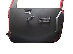Aluminum Interior Door Panels; Raw Diamond Tread (97-06 Jeep Wrangler TJ w/ Full Doors)