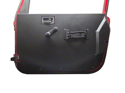 Aluminum Interior Door Panels; Raw Diamond Tread (97-06 Jeep Wrangler TJ w/ Full Doors)