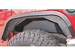 Aluminum Rear Fender Liners; Fine Textured Black (07-18 Jeep Wrangler JK 4-Door)