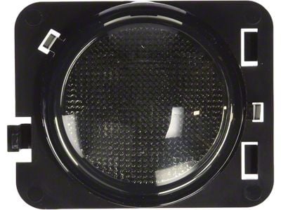 Amber LED Round Front Fender Light; Smoked (07-18 Jeep Wrangler JK)