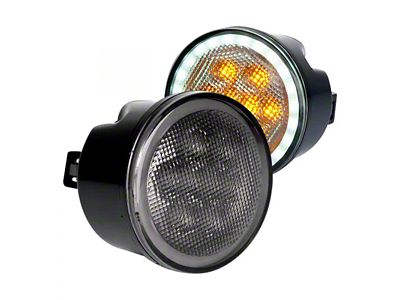 Amber LED Turn Signal Light with Halo DRL (07-18 Jeep Wrangler JK)