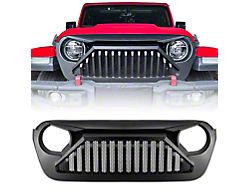 Angry Grille; Matte Black (18-26 Jeep Wrangler JL)