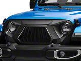 G3 Angry Series Grille with Turn Signals; Matte Black (18-25 Jeep Wrangler JL)