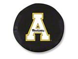 Appalachian State Spare Tire Cover with Camera Port; Black (18-25 Jeep Wrangler JL)