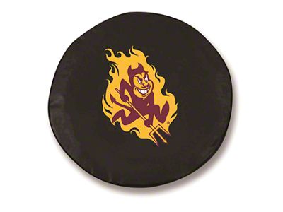 Arizona State Spare Tire Cover with Camera Port; Black (18-25 Jeep Wrangler JL)