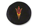 Arizona State University Pitchfork Spare Tire Cover with Camera Port; Black (18-25 Jeep Wrangler JL)