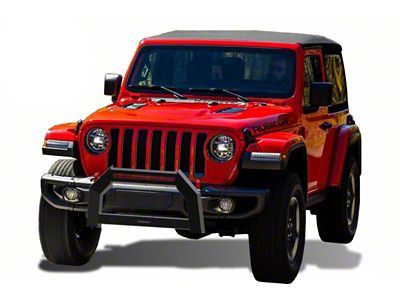 Armour LED Bull Bar; Matte Black (18-25 Jeep Wrangler JL)