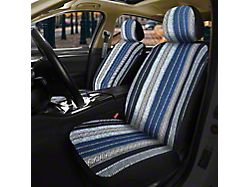 Baja Saddle Blanket Front Seat Covers; Blue Stripes (Universal; Some Adaptation May Be Required)