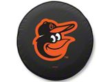 Baltimore Orioles Spare Tire Cover with Camera Port; Black (18-25 Jeep Wrangler JL)