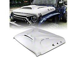 Beast Series Hood with Open Air Scoop and Vents; Unpainted (18-25 Jeep Wrangler JL)