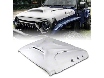 Beast Series Hood with Open Air Scoop and Vents; Unpainted (18-25 Jeep Wrangler JL)